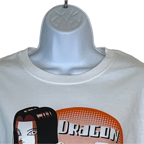 Dragon Ball Z Long Sleeve T Shirt Off White Crew Neck Tee - Picture 3 of 8